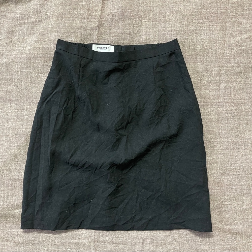 Mocambo by Takeo Ando Black Lined A Line Skirt